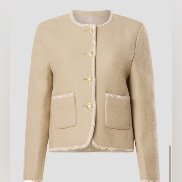 Dunst Jackets & Blazers - Dunst Beige Tweed Boucle Jacket